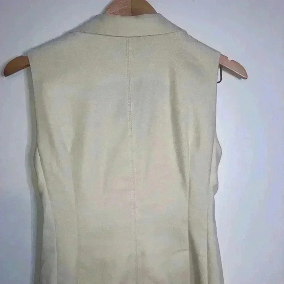 Club Monaco Half Belted Dress Robe Cream - Picture 8 of 15